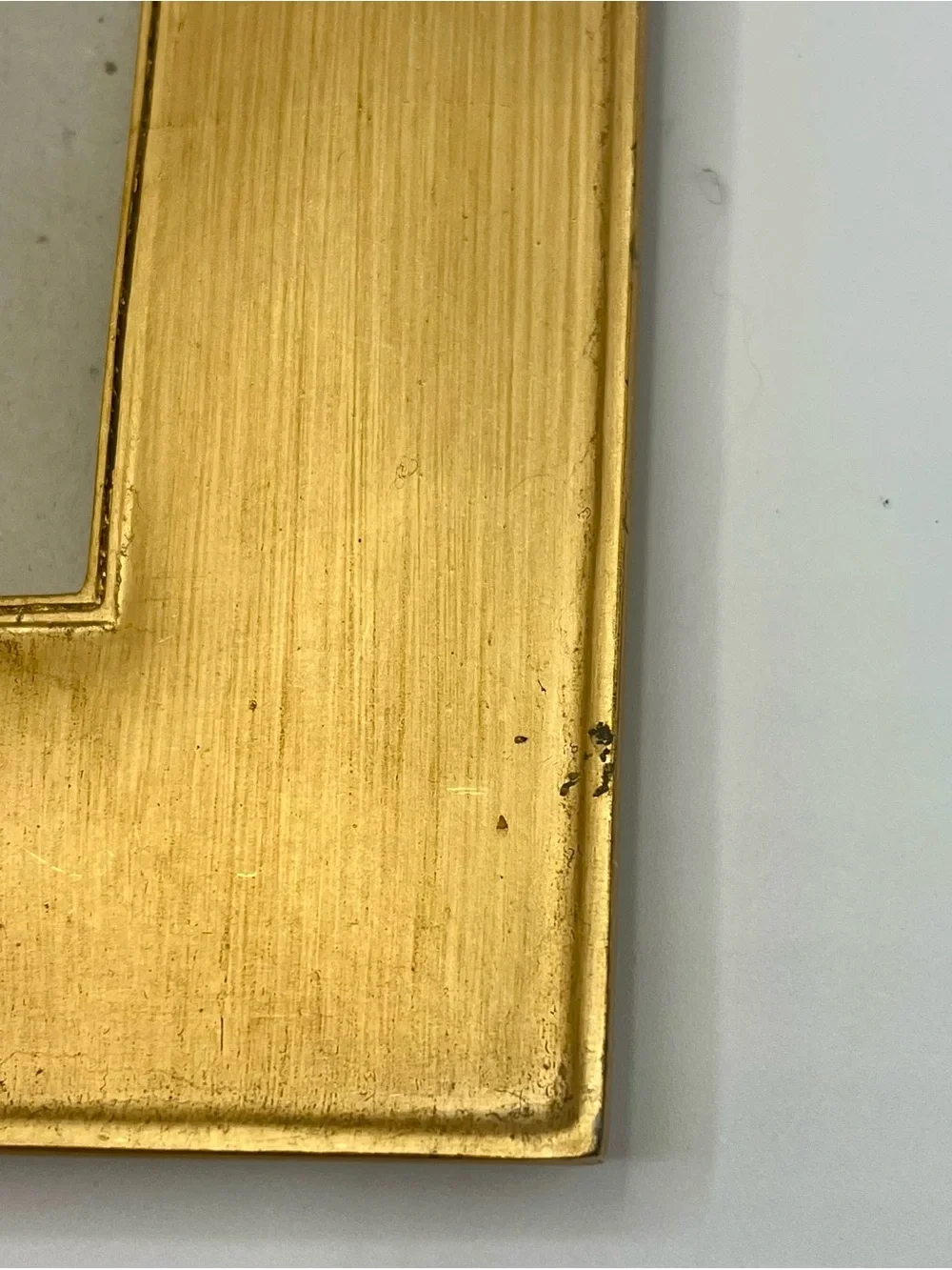 Brushed Gold Picture Frame, Easel Back 6 1/2